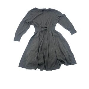 Torrid Gray Long Sleeve Knee Length Dress